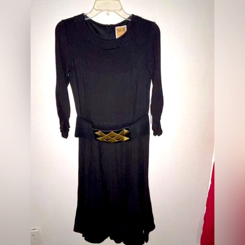 Nue by Shani | NWT Black Midi Dress Size 8 Style 225
